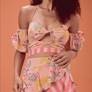 For Love & Lemons Antigua Crop Top